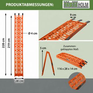 Produktbild für Auffahrrampe Trutzholm 23886901, orange, 2 Stück