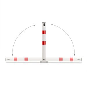 Produktbild für Absperrpfosten Relaxdays 100496831481, rot/weiß, aus Metall