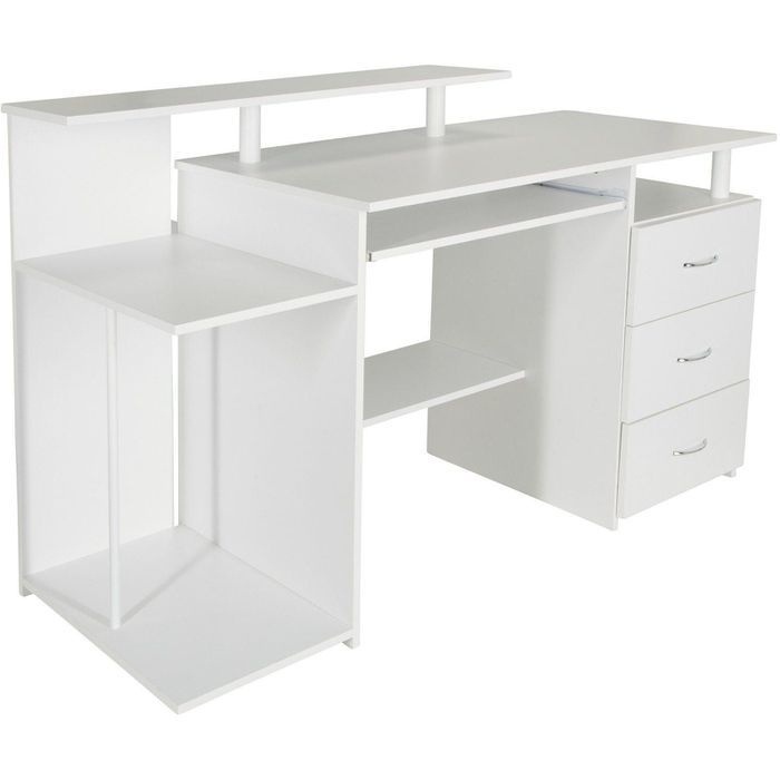 hJh-OFFICE Computertisch Workspace H IV, 830064, Maße: 137 x 89 x 60cm,  weiß – Böttcher AG