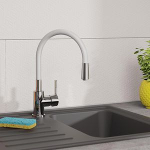 Produktbild für Küchenarmatur EISL FLEXO, chrom / hellgrau