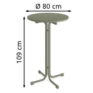Produktbild für Stehtisch Feros P15382, grün, Ø 80 cm, klappbar