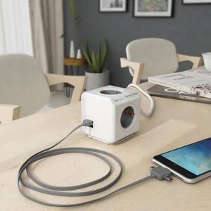 Produktbild für Steckdosenwürfel allocacoc PowerCube, weiß / grün