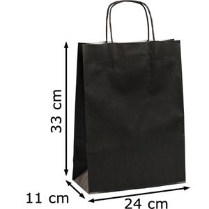 Produktbild für Papiertüten Mailmedia schwarz