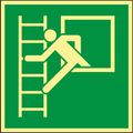 Hinweisschild Abtec ISO 7010 E016 Kunststoff 20 x 20 cm, nachleuchtend, Notfenster