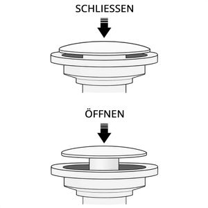 Produktbild für Ablaufgarnitur hansgrohe Push-Open 50100670, aus Messing