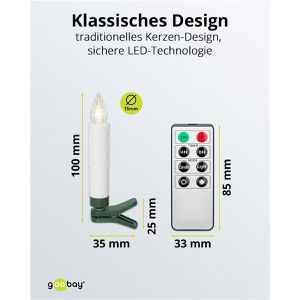 Produktbild für Christbaumkerzen Goobay 77754