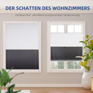 Produktbild für Plissee Sekey Day &amp; Night, Klemmfix, grau, weiß