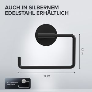 Produktbild für Toilettenpapierhalter ovimar Tromoy, schwarz
