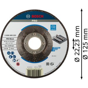 Produktbild für Schruppscheibe Bosch PRO Metal, 2608600223