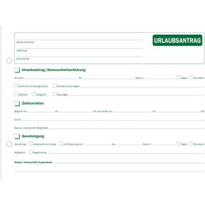 Produktbild für Urlaubsantrag Exacompta 263B, A5 quer