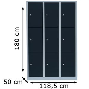 Produktbild für Schließfachschrank ClassiX X-523338, anthrazit