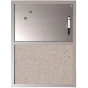 Produktbild für Kombitafel Bi-Office Lavander, 2 in 1, beige / silber