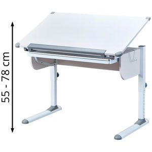 Kinderschreibtisch Inter-Link Studare, aus Holz / Metall, weiß