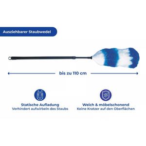 Produktbild für Staubwedel Maximex Set, blau, 3-teilig