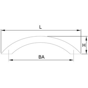 Produktbild für Möbelgriffe SO-TECH BG01e, silber, aus Edelstahl