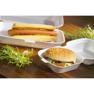 Produktbild für Menüboxen Papstar 18080, weiß, aus Polystyrol XPS