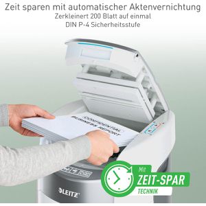 Produktbild für Aktenvernichter Leitz 8040 IQ OptiMax Autofeed Home Office 200