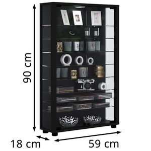 Produktbild für Glasvitrine VCM Lumo Mini, stehend