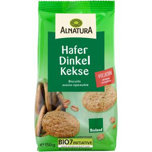 Alnatura Kekse Hafer Dinkel Kekse, BIO, aus Vollkorngetreide, 150g
