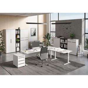 Produktbild für Schreibtisch Germania Mailand, weiß / weiß