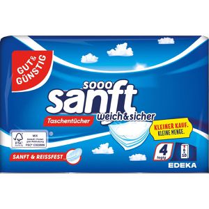 Taschentücher Gut&Günstig sooo sanft, Päckchen