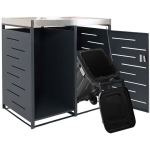 Produktbild für Mülltonnenbox Mendler HWC-H40, Metall