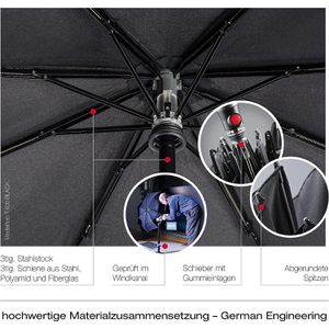 Produktbild für Regenschirm Knirps T.400 XL Duomatic men's pattern, sturmfest