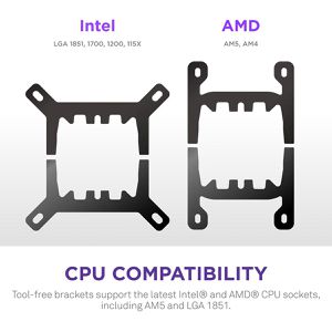 Produktbild für CPU-Kühler NZXT Kraken Plus 360 RGB, RL-KR360-W2, PWM