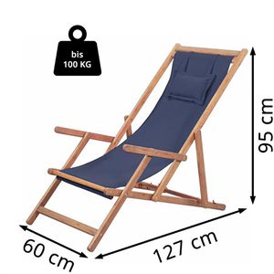 Produktbild für Campingstuhl vidaXL 43996, blau, bis 100 kg