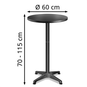 Produktbild für Stehtisch CASARIA schwarz Ø 60cm, klappbar