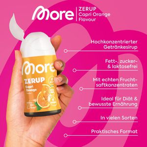 Produktbild für Sirup More Zerup Capri Orange, zuckerfrei