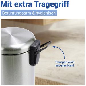 Produktbild für Mülleimer Wenko Leman, silber