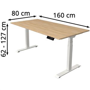 Produktbild für Schreibtisch Kerkmann Move 1 stable, eiche hell / weiß
