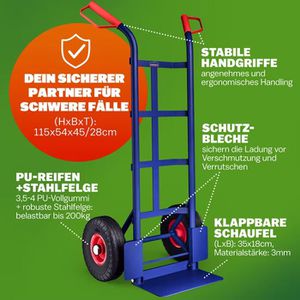 Produktbild für Sackkarre Gardebruk Stapelkarre 109651, klappbar