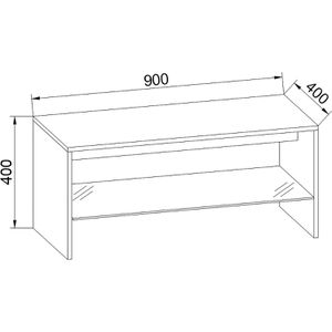 Produktbild für Couchtisch VCM Wisal 917675, aus Holz, schwarz