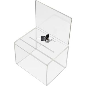 Produktbild für Spendenbox HMF 46913, Acryl, transparent
