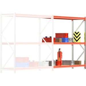 Produktbild für Anbauregal Regalwerk EMMA, 3 Holzböden