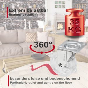 Produktbild für Möbelrolle SO-TECH RAPID 129885, mit Anschraubplatte