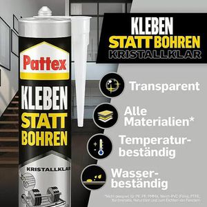 Pattex Montagekleber Kleben statt Bohren, PKBC2, 290g, Kraftkleber