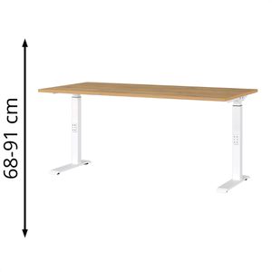 Produktbild für Schreibtisch Germania Mailand, 7911-552, eiche / silber