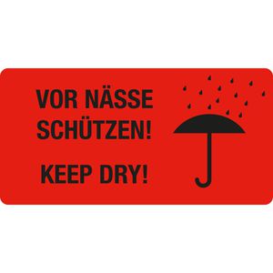 Hinweisetiketten Eichner Vor Nässe schützen