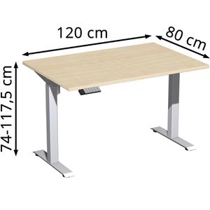 Produktbild für Schreibtisch Geramöbel Elevate Home, ahorn / silber