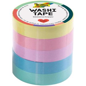 Washi-Tape Folia 26439 Pastell, farbig sortiert