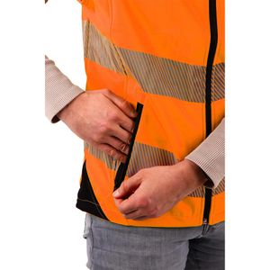 Produktbild für Warnweste ASATEX Prevent Softshell, signalorange-schwarz