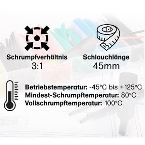 Produktbild für Schrumpfschlauch Offgridtec Sortiment, Polyolefin, Kleber, Set