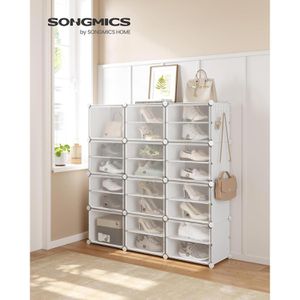 Produktbild für Schuhregal Songmics LPC040W01, aus Kunststoff