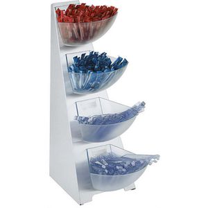 APS Portionsspender Multi Rack 11446, 4-stufig, für Kaffeesahne / -zubehör, Edelstahl / Kunststoff