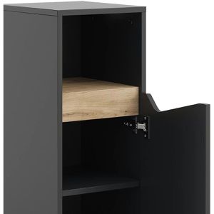 Produktbild für Badschrank Vicco Marelle, mit 4 Füßen, anthrazit/artisan eiche