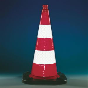 Produktbild für Leitkegel Moravia ReflexKegel, rot/weiß, Höhe 50cm