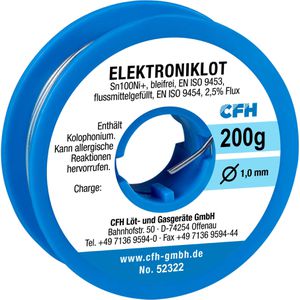 Lötzinn CFH EL 329, mit Flussmittel, bleifrei
